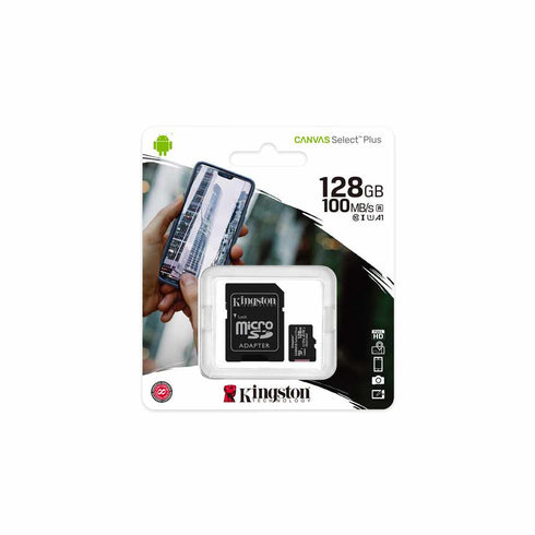 Kingston 128GB microSDXC Class 10 Flash Memory Card